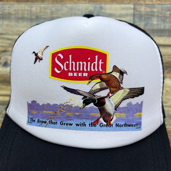 Defunct Schmidt Beer Unisex Trucker Hat Bird Hunting Baseball Cap - Picture 3 of 7